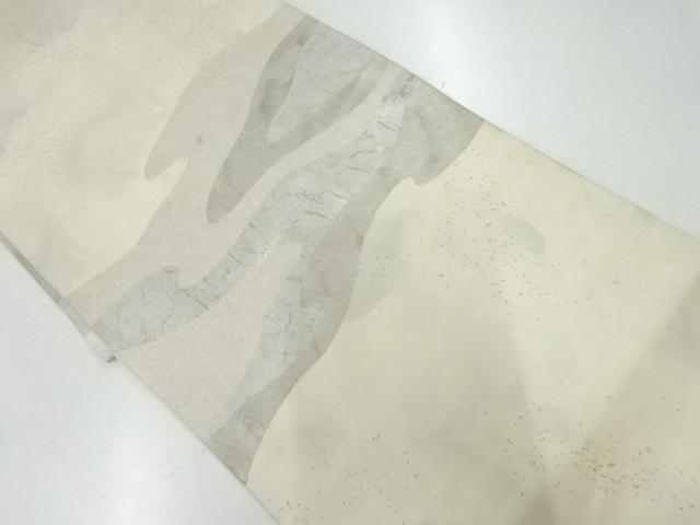 JAPANESE KIMONO / ANTIQUE FUKURO OBI / SILK / WOVEN MIST
